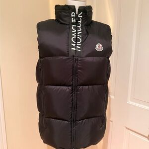 Moncler Dark Puffer Vest with Logo
